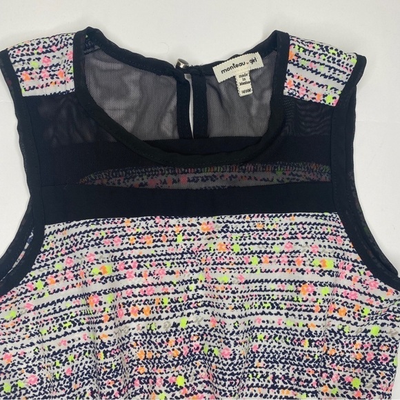 Monteau Girl Sleeveless Dress Multi-Color Sz 10-12 - Picture 3 of 6